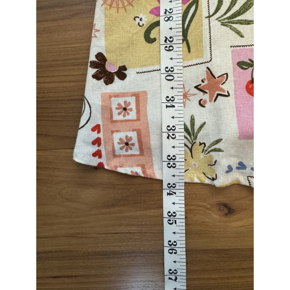 Monteau Patchwork Floral Sundress Large Cottagecore Linen Blend Boho Mini Dress - Picture 9 of 9